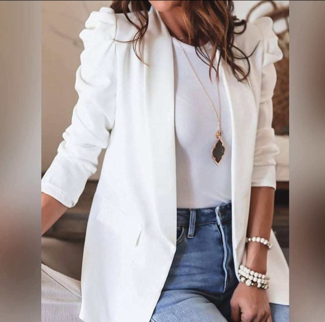 Blazer blanco de Marina Casual